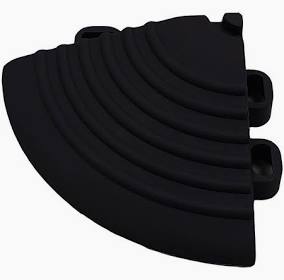 Corner piece for garage vented floor tiles